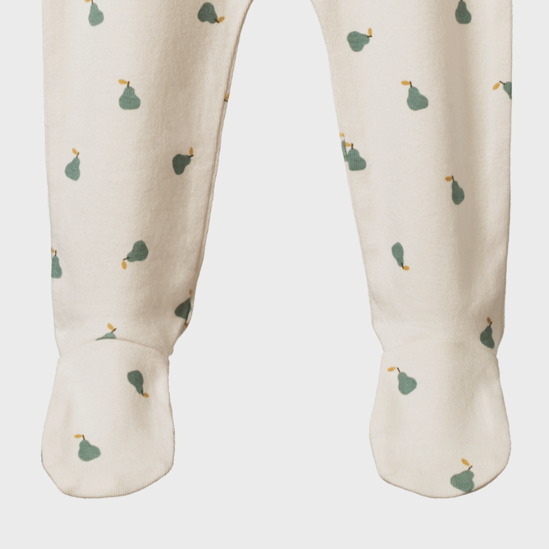 COTTON FOOTED ROMPERS | PETITE PEAR