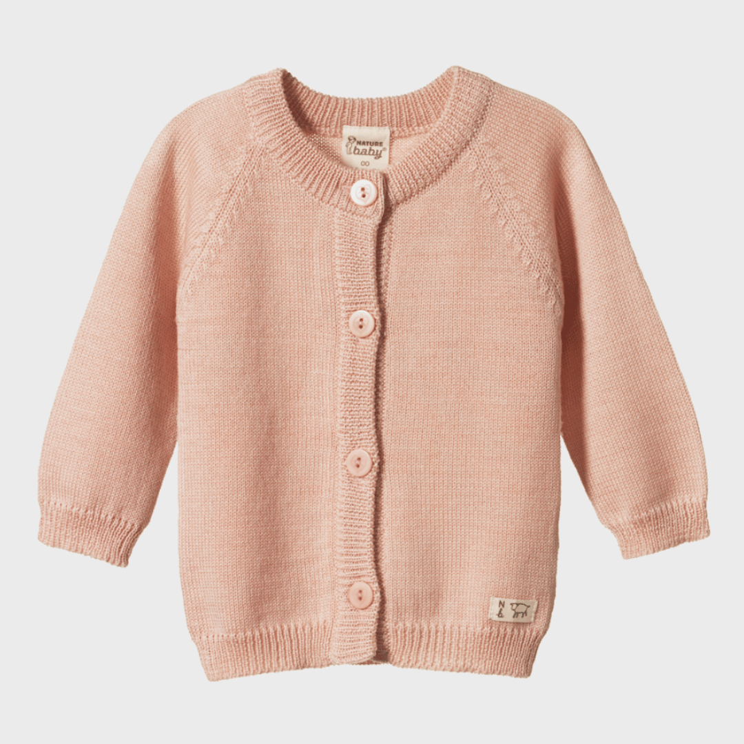 Nature Baby Merino Knit Cardigan - Acorn Marl