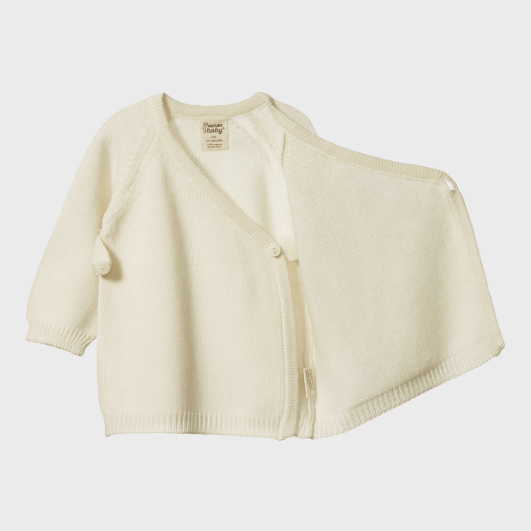 MERINO KNIT KIMONO JACKET | NATURAL