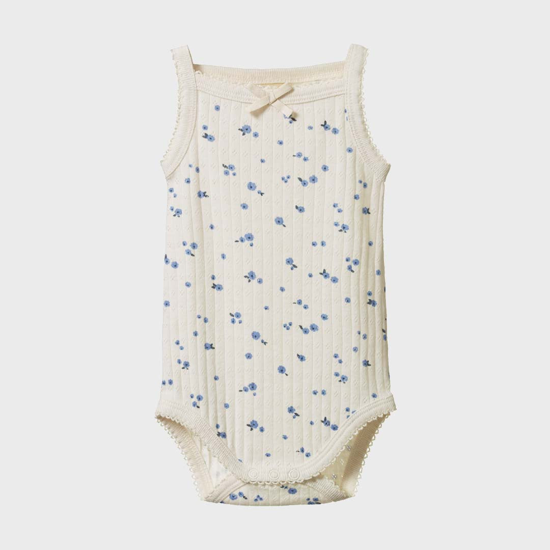 POINTELLE CAMISOLE BODYSUIT | DAISY PRINT