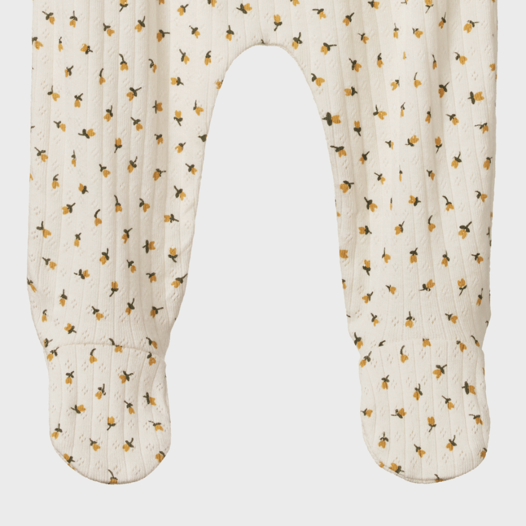 POINTELLE FOOTED ROMPERS | TULIP PRINT