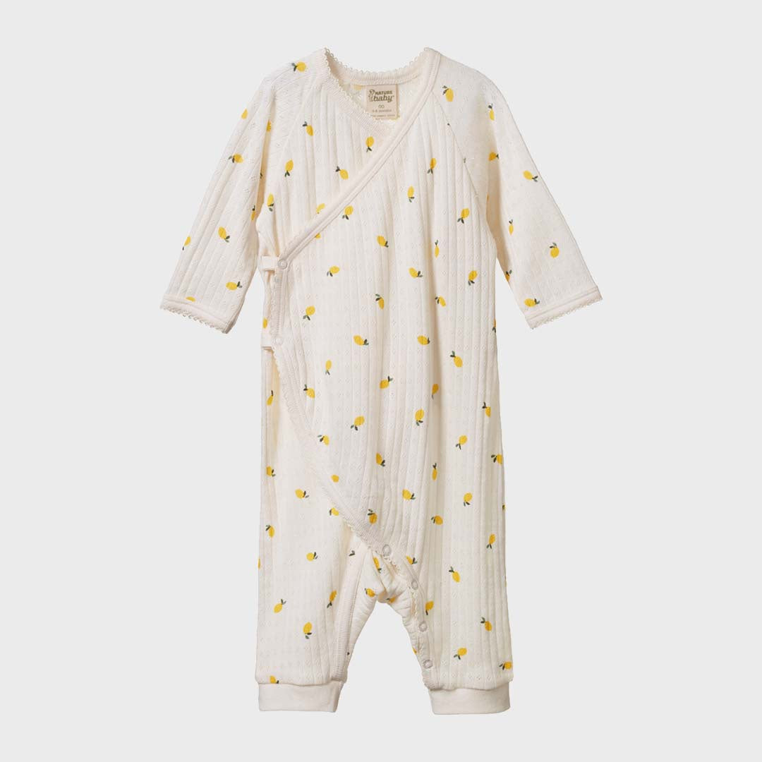 POINTELLE KIMONO | LEMON PRINT