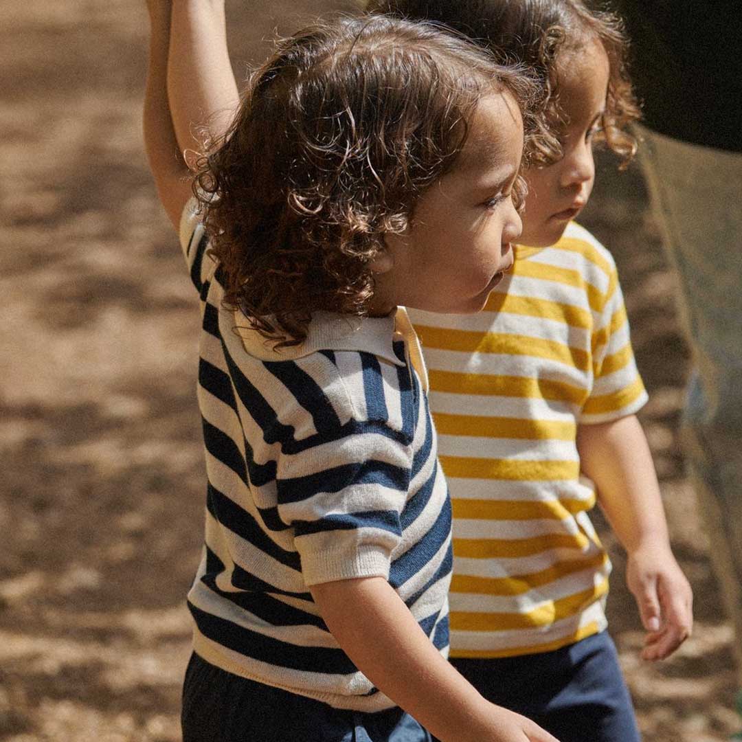 River Tee | Golden Sea Stripe