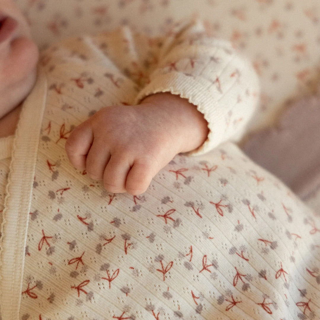 Kimono Bodysuit Pointelle | Dandelion Print