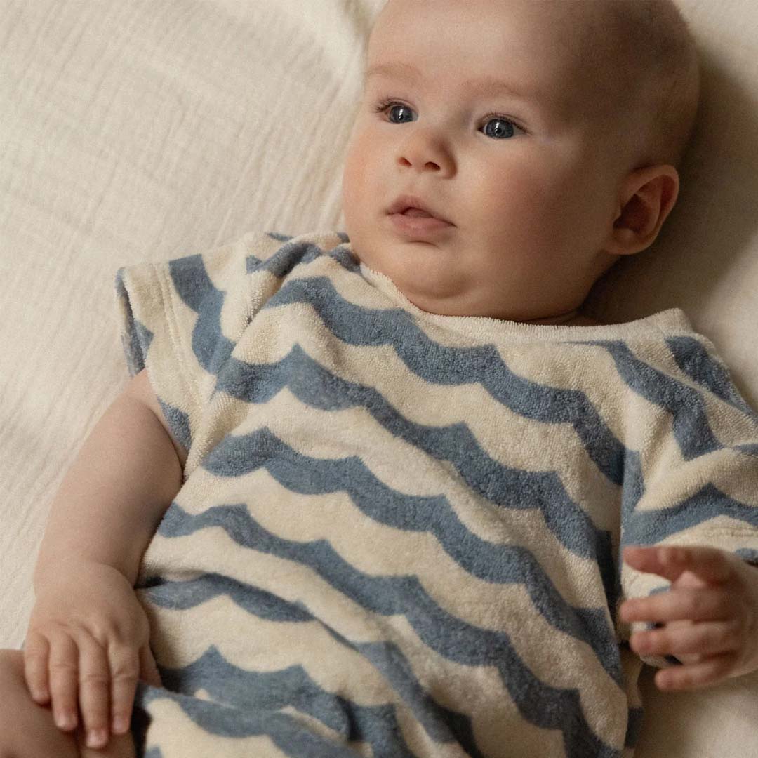 Juno Romper Terry | Waves Print