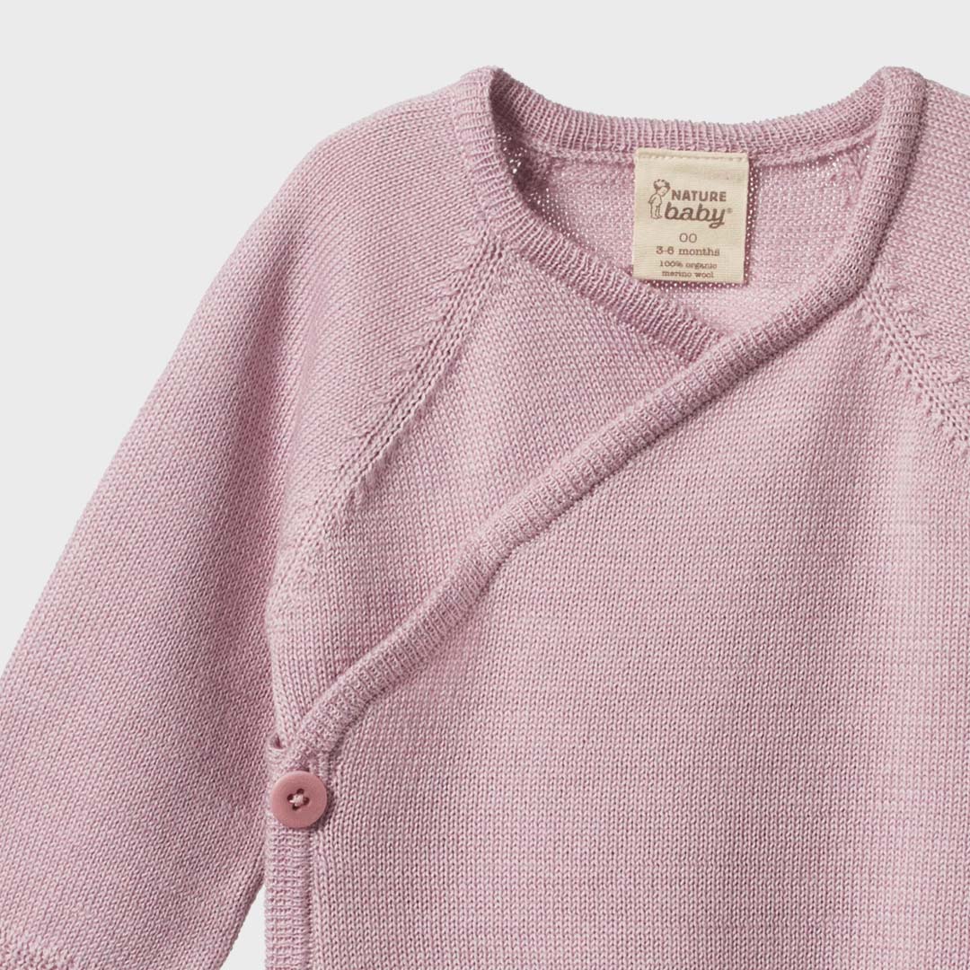 Merino Knit Kimono Jacket | Lilac