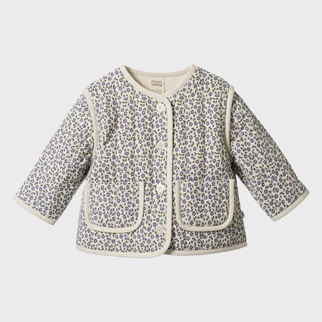 Edith Quilted Jacket | Briarwood Heron Print