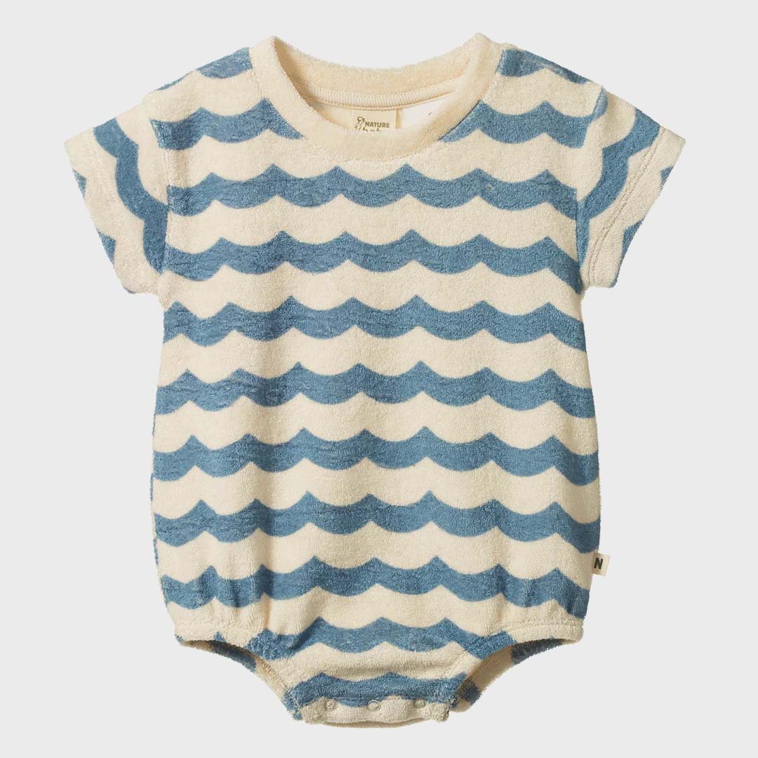 Juno Romper Terry | Waves Print