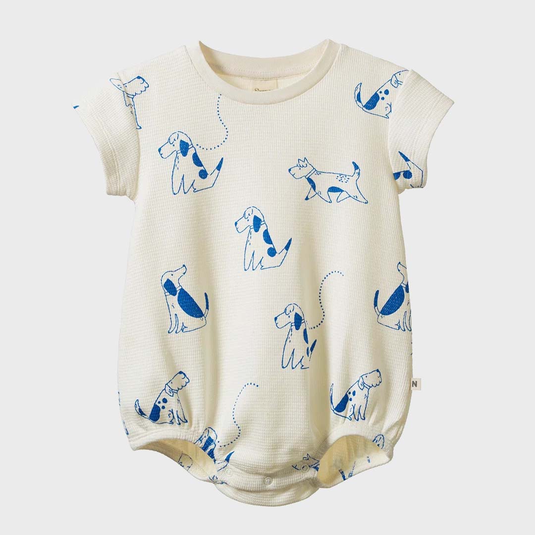 Juno Romper Waffle | Dog Walk Print