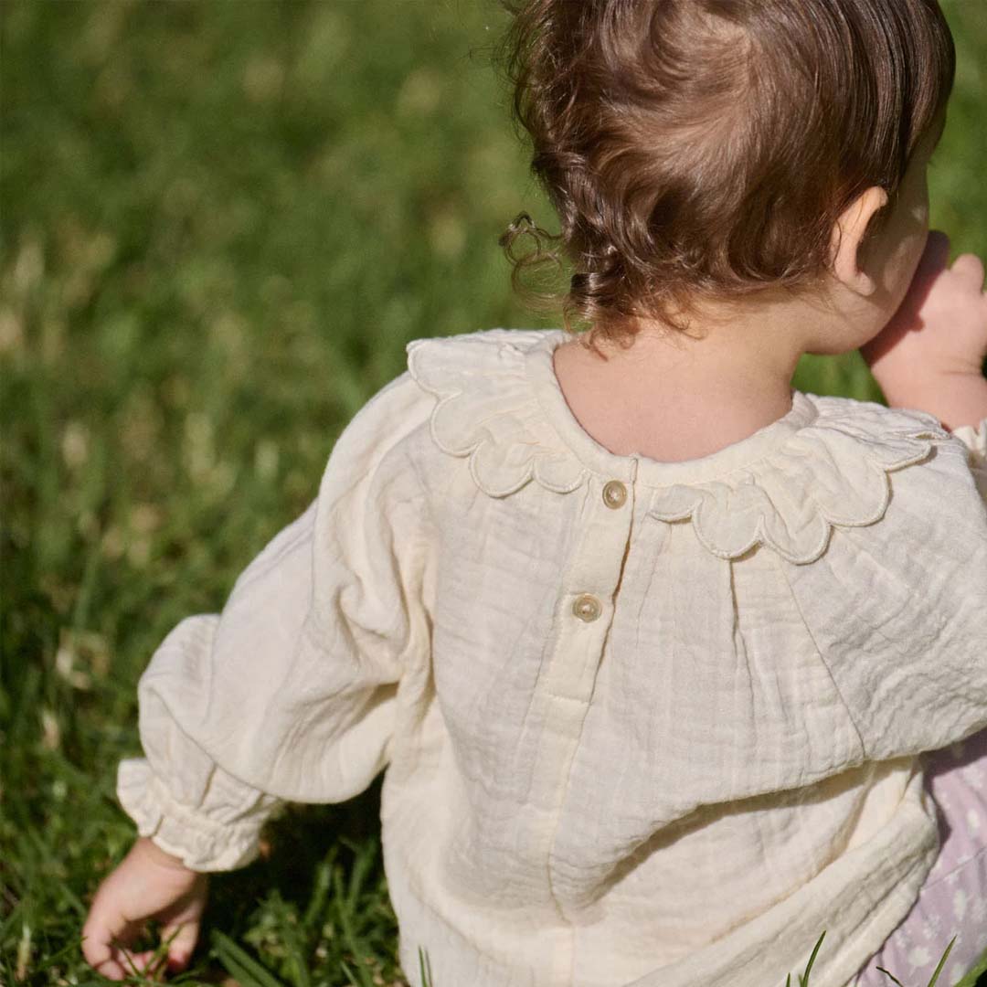 Ruffle Cameron Blouse | Natural