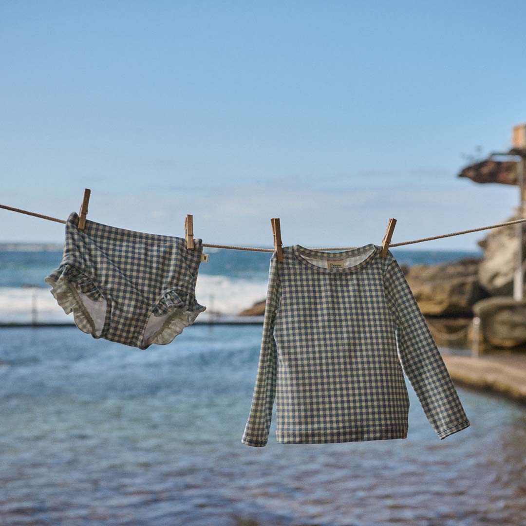 Splash Top | Blue Gingham