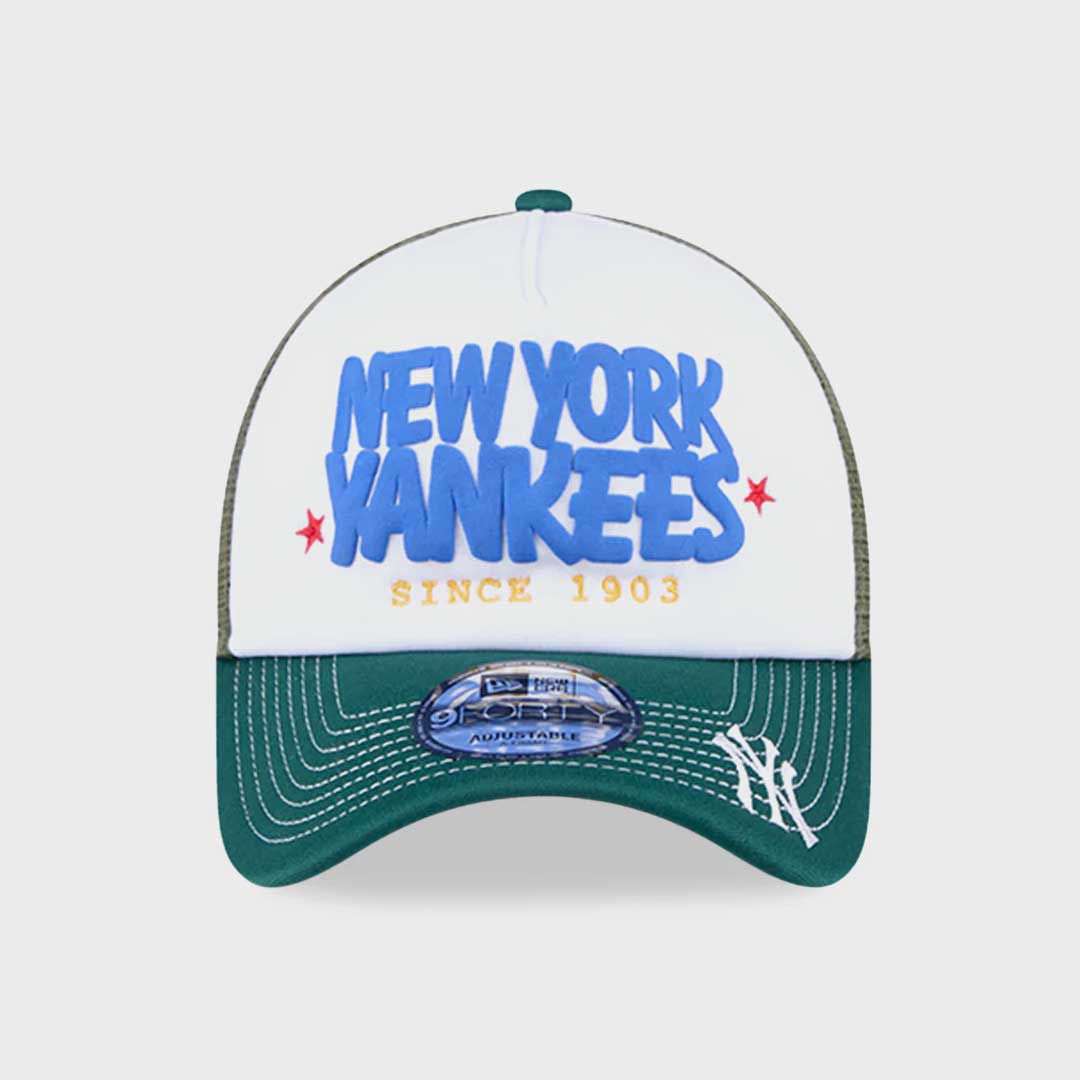 9Forty NY Yankees A- Frame Trucker | Green White