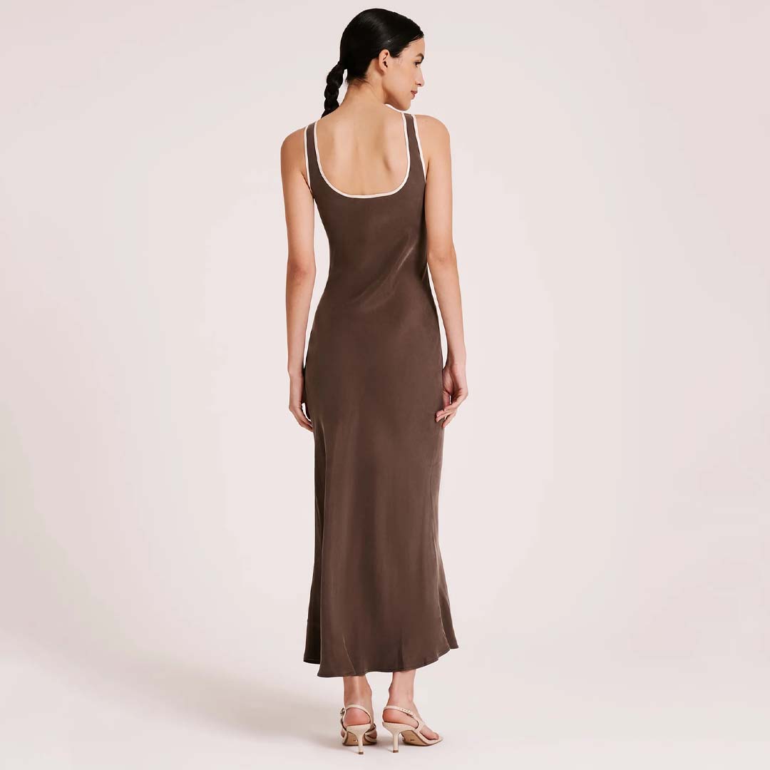 ENNI CUPRO SLIP DRESS | BARK