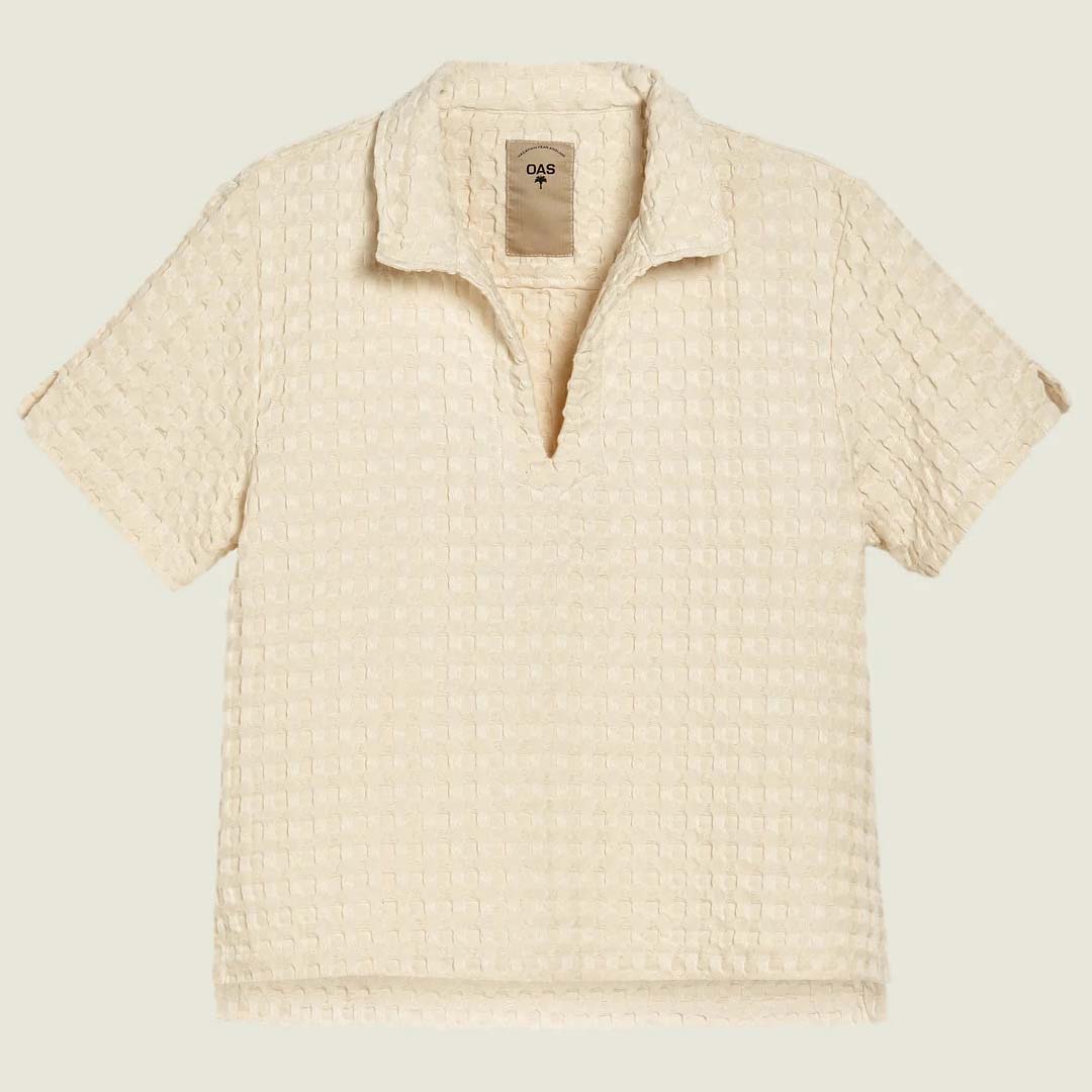 JAFFA WAFFLE SHIRT | ECRU