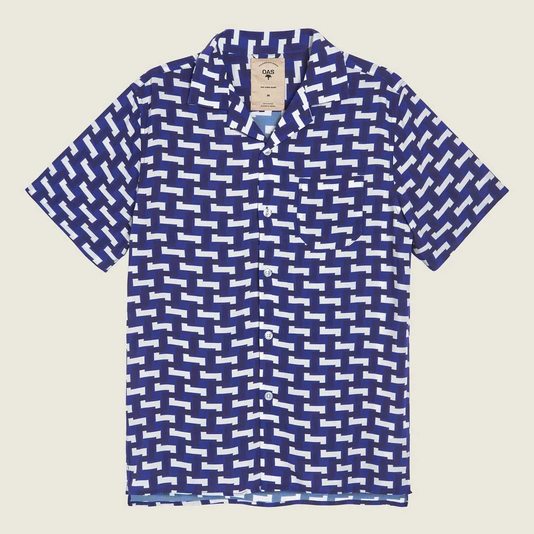 VISCOSE SHIRT | BLUE LAYER ZIG