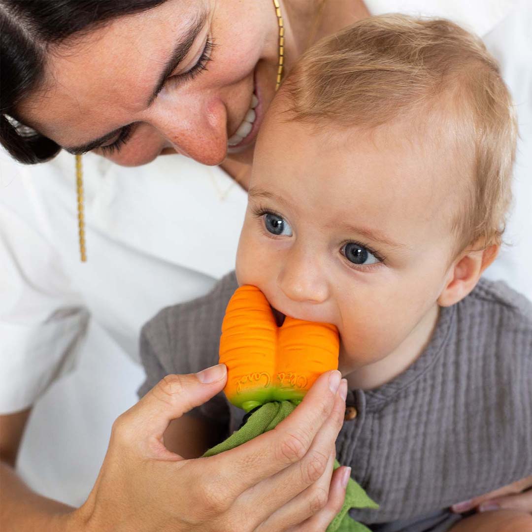 Cathy the Carrot Mini Doudou-Teether