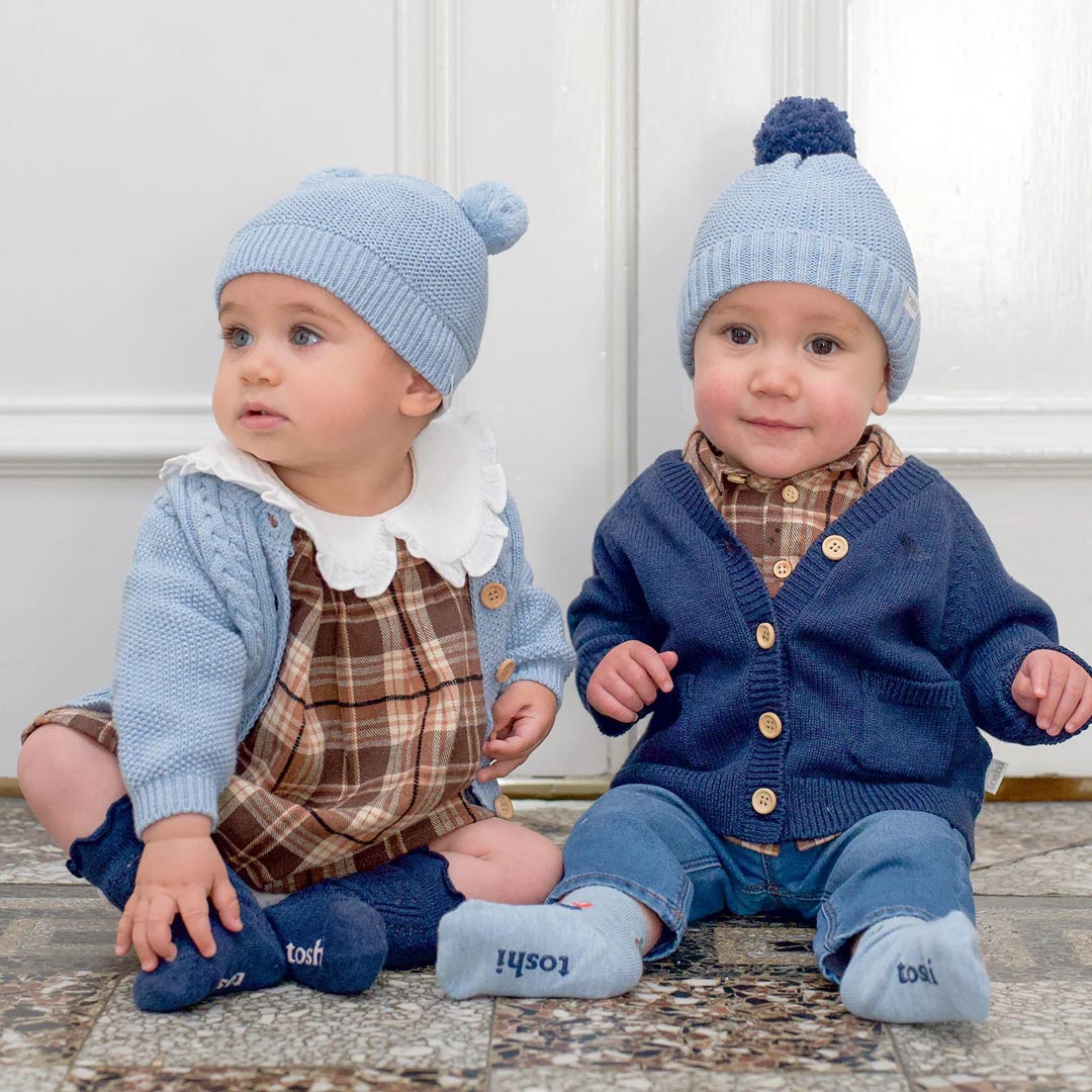 Organic Beanie | Snowy Bluebell