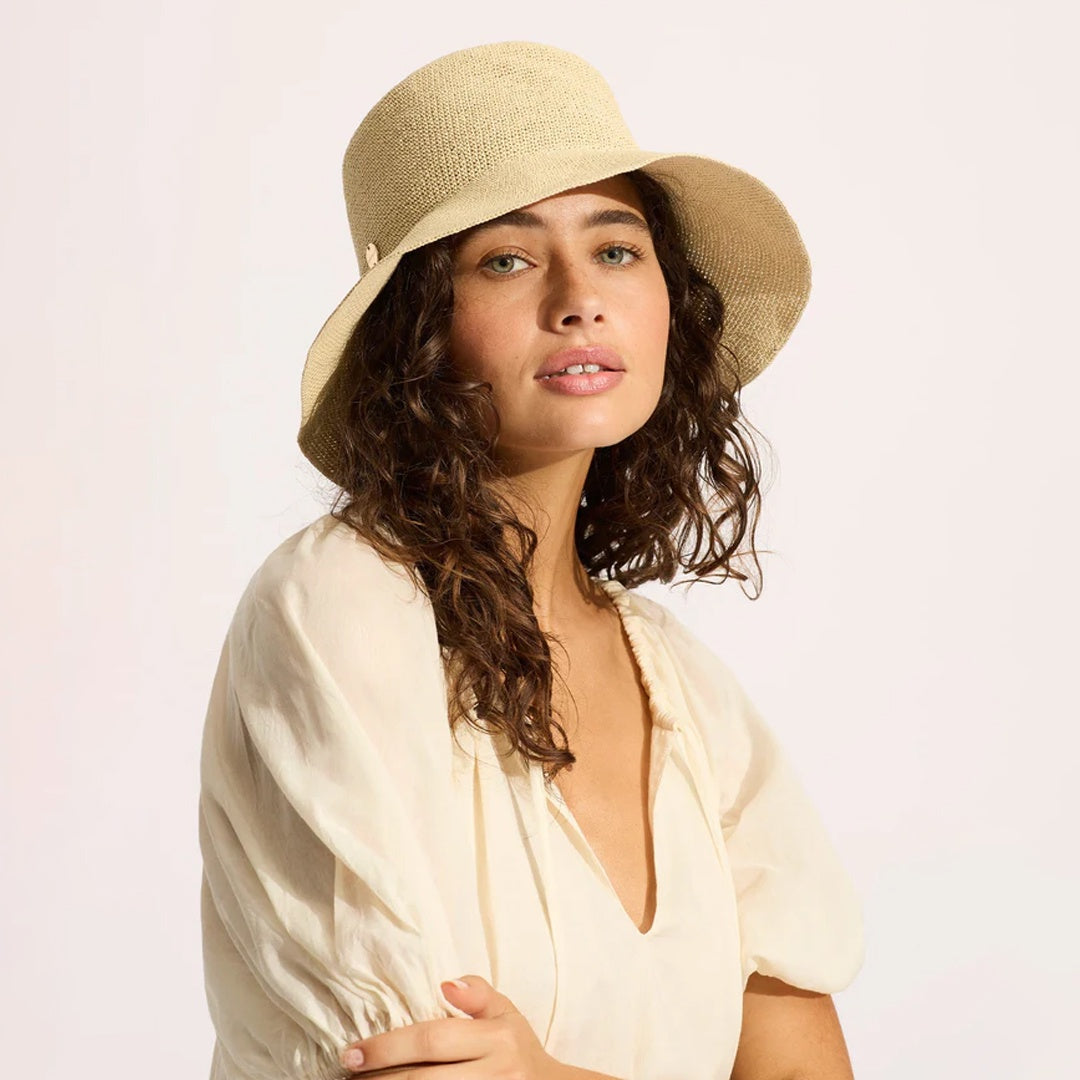 Packable Raffia Bucket Hat | Natural