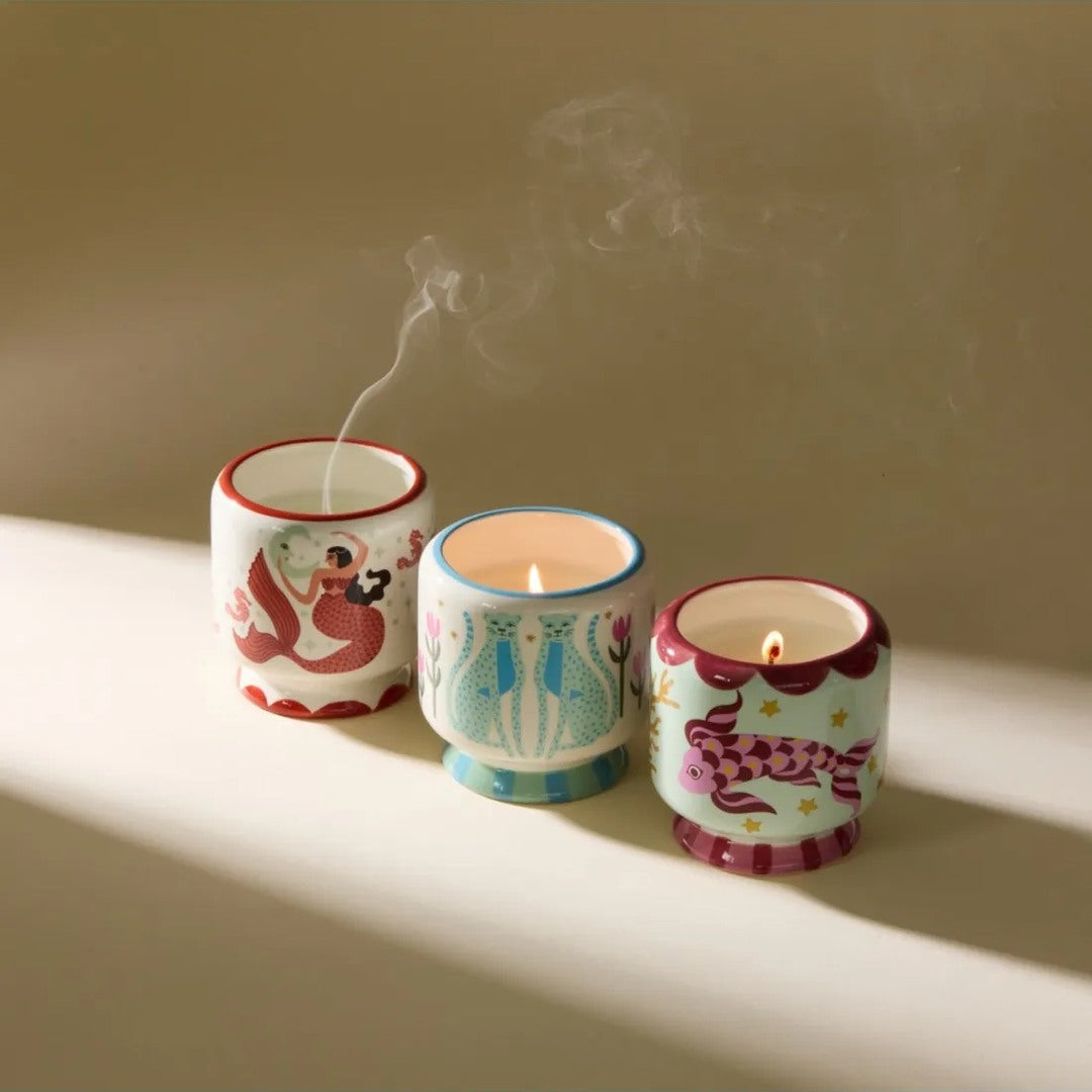 Adopo 8oz Koi Ceramic Candle | Ocean Tide