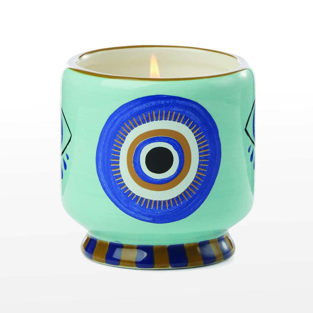 Adopo 8oz Eye Ceramic Candle | Incense & Smoke