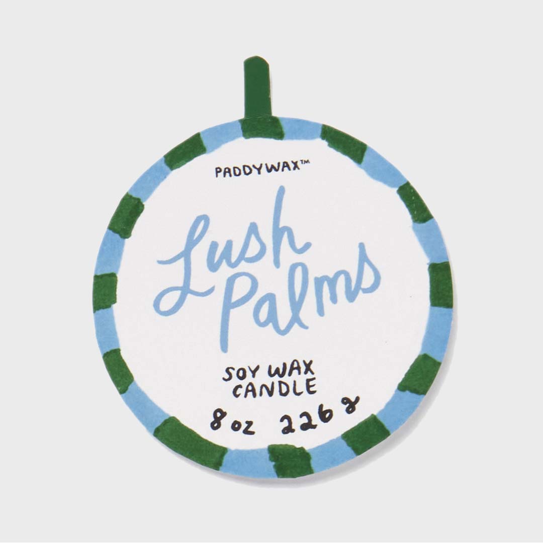 Adopo 8oz Palm Tree Ceramic Candle | Lush Palms