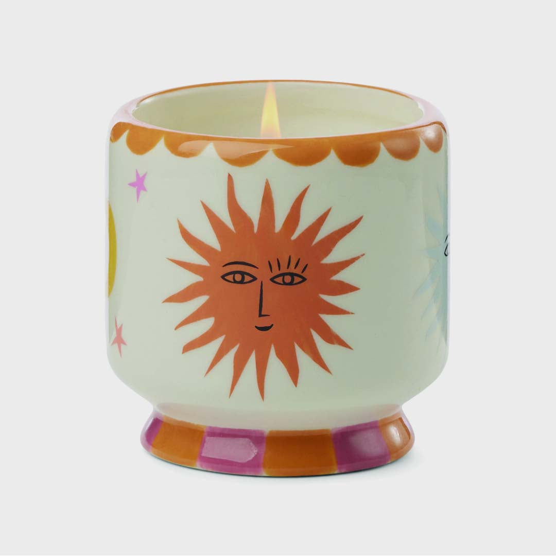 Adopo 8oz Sun Ceramic Candle | Orange Blossom