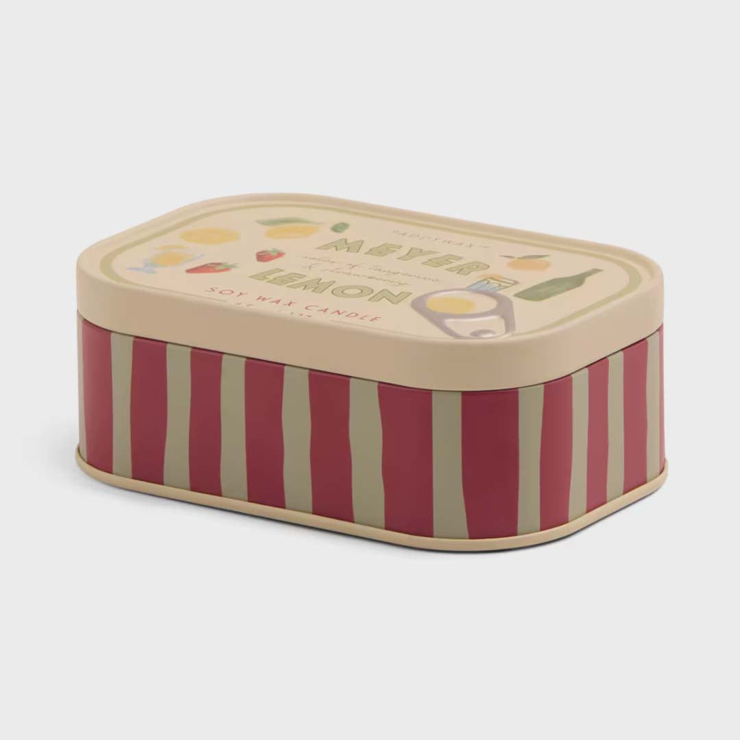 BISTRO 4.5oz FRENCH LEMON PRINTED TIN CANDLE | MEYER LEMON