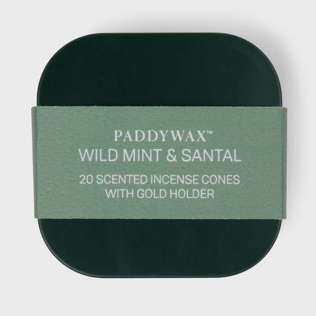 Incense Cones + Incense Cone Holder | Wild Mint + Santal