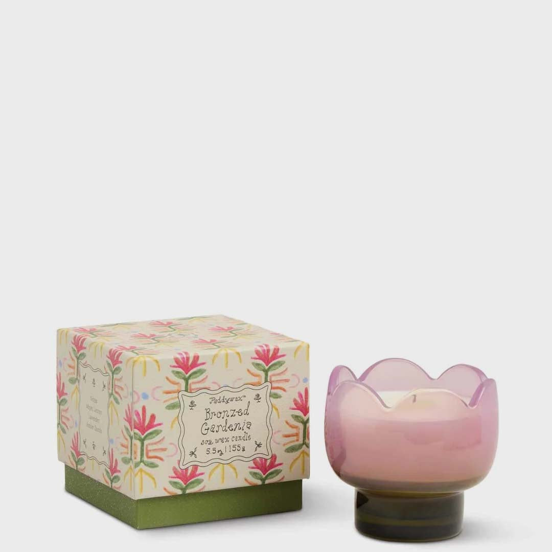 Tulip 5.5oz Glass Candle | Bronzed Gardenia