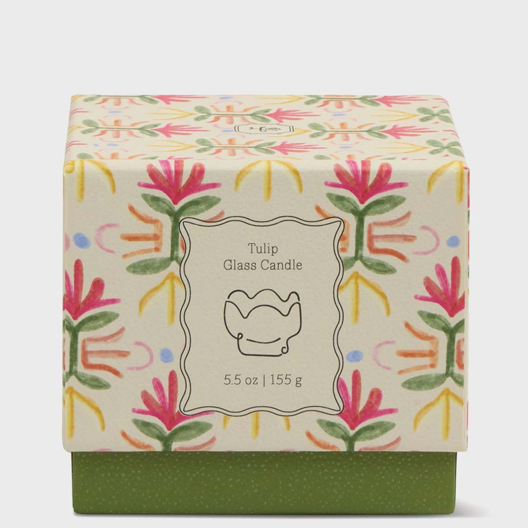 Tulip 5.5oz Glass Candle | Bronzed Gardenia