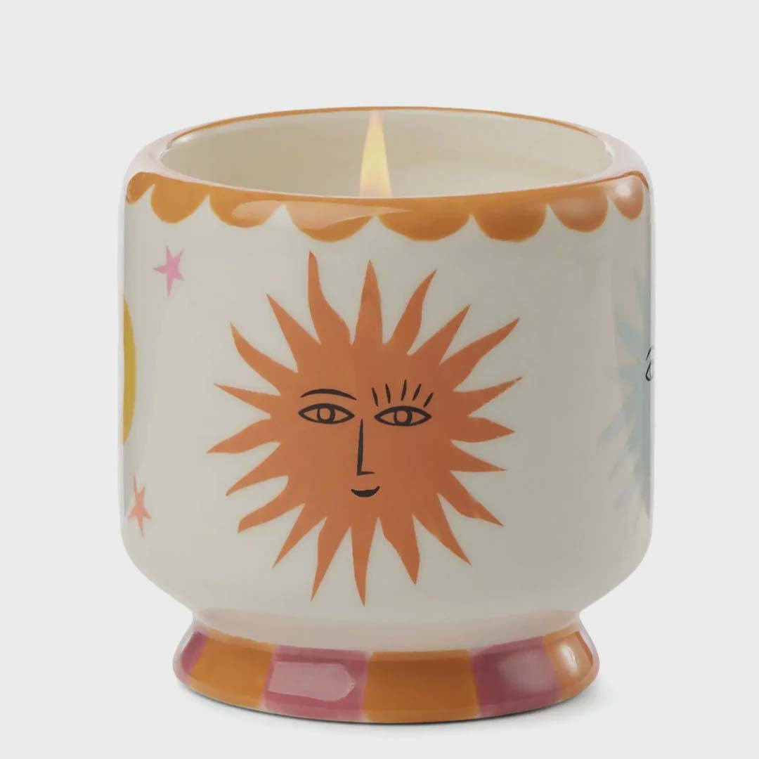 Adopo 8oz Sun Ceramic Candle | Orange Blossom