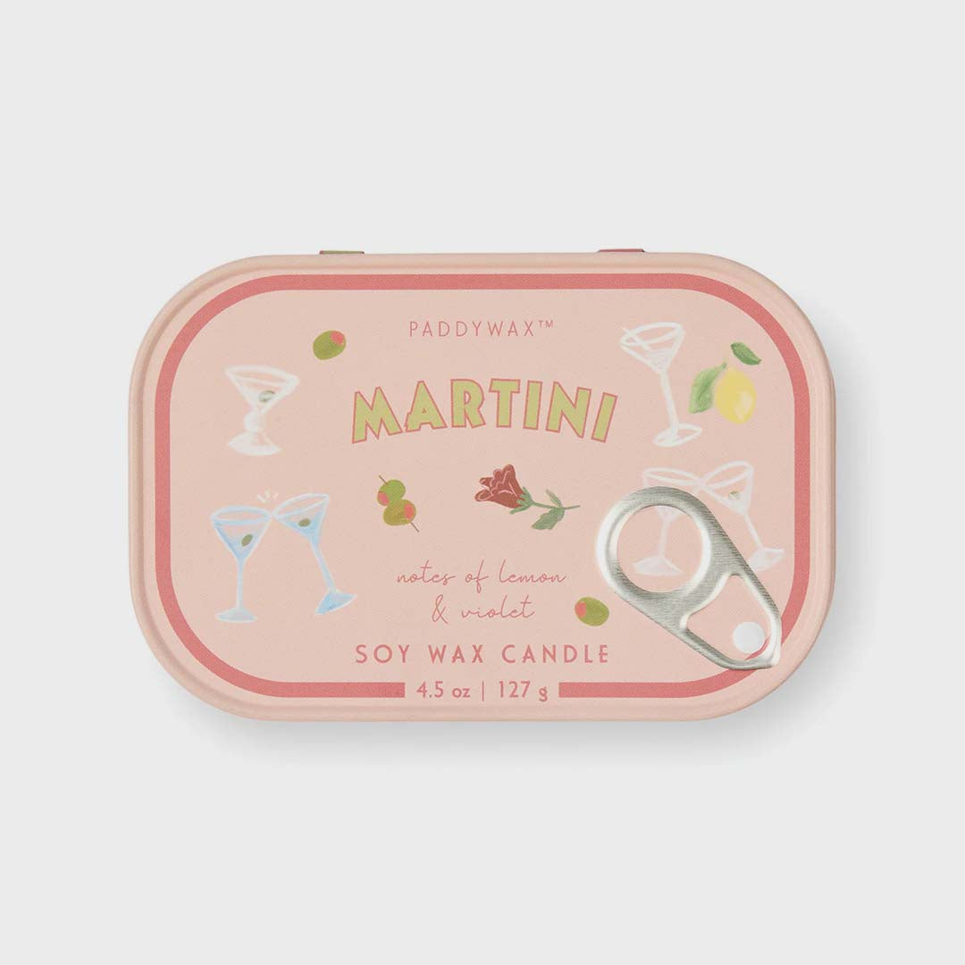Bistro 4.5oz Martini Candle Tin | Lemon + Violet