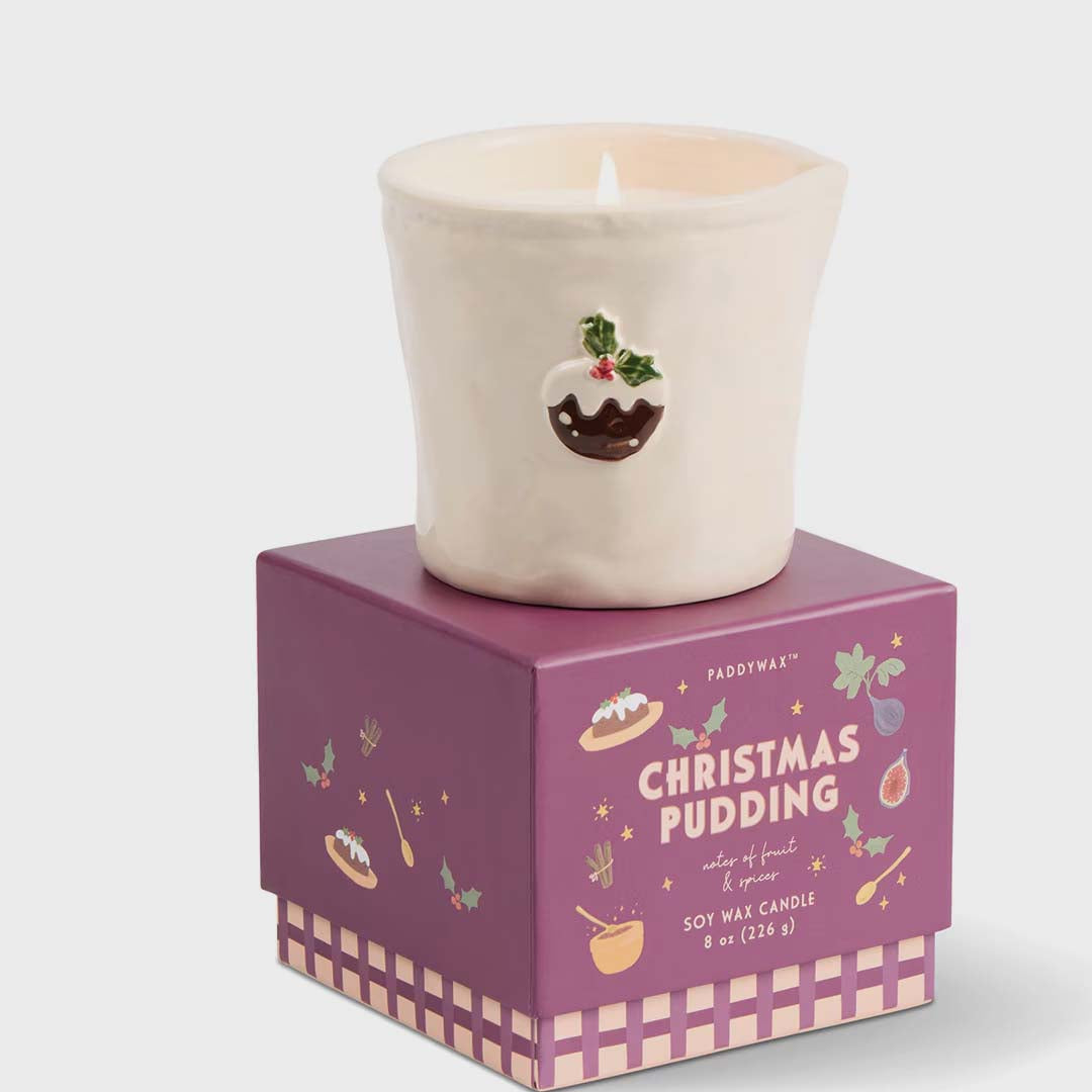 Bistro 8oz CeramicCandle | Christmas Pudding