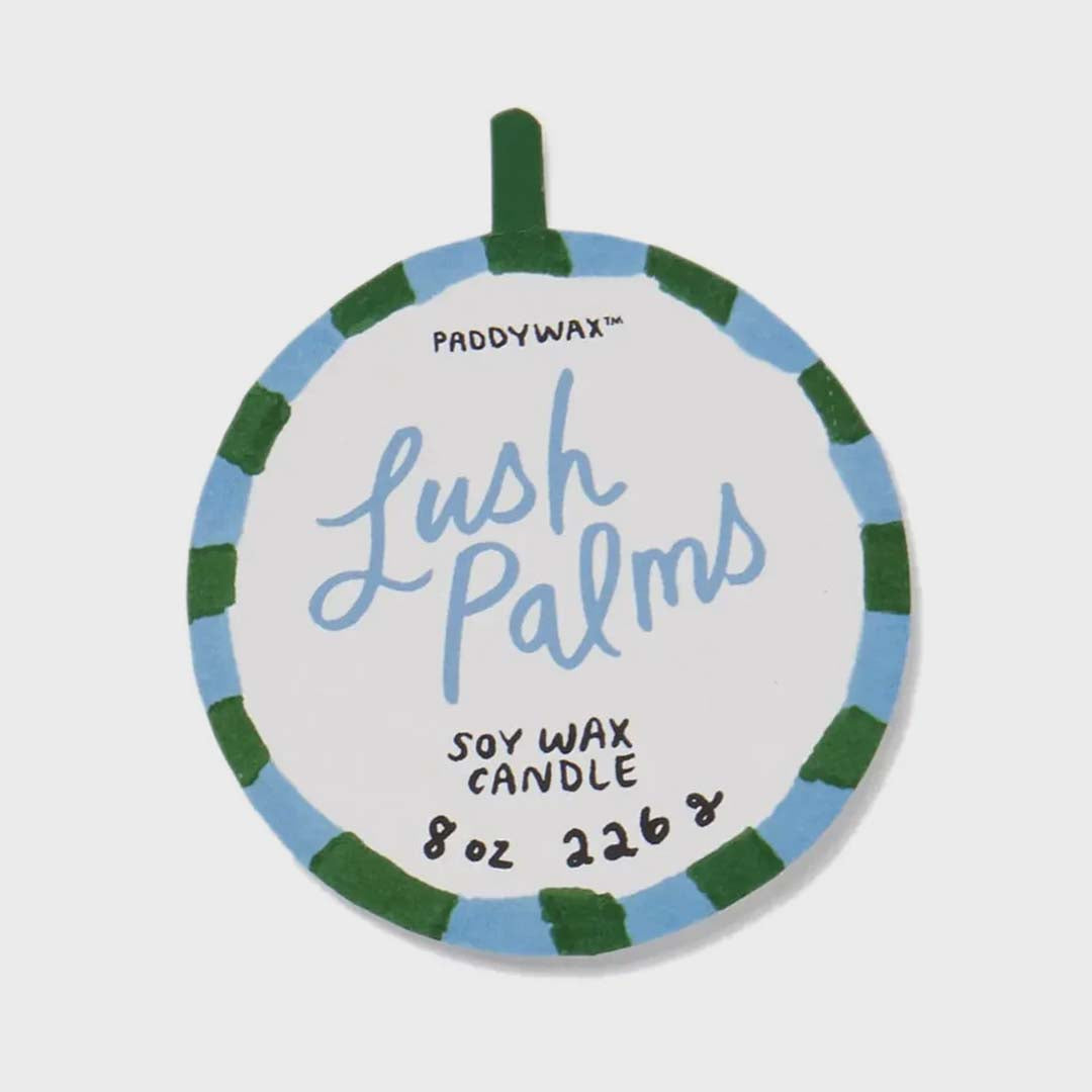 Adopo 8oz Palm Tree Ceramic Candle | Lush Palms