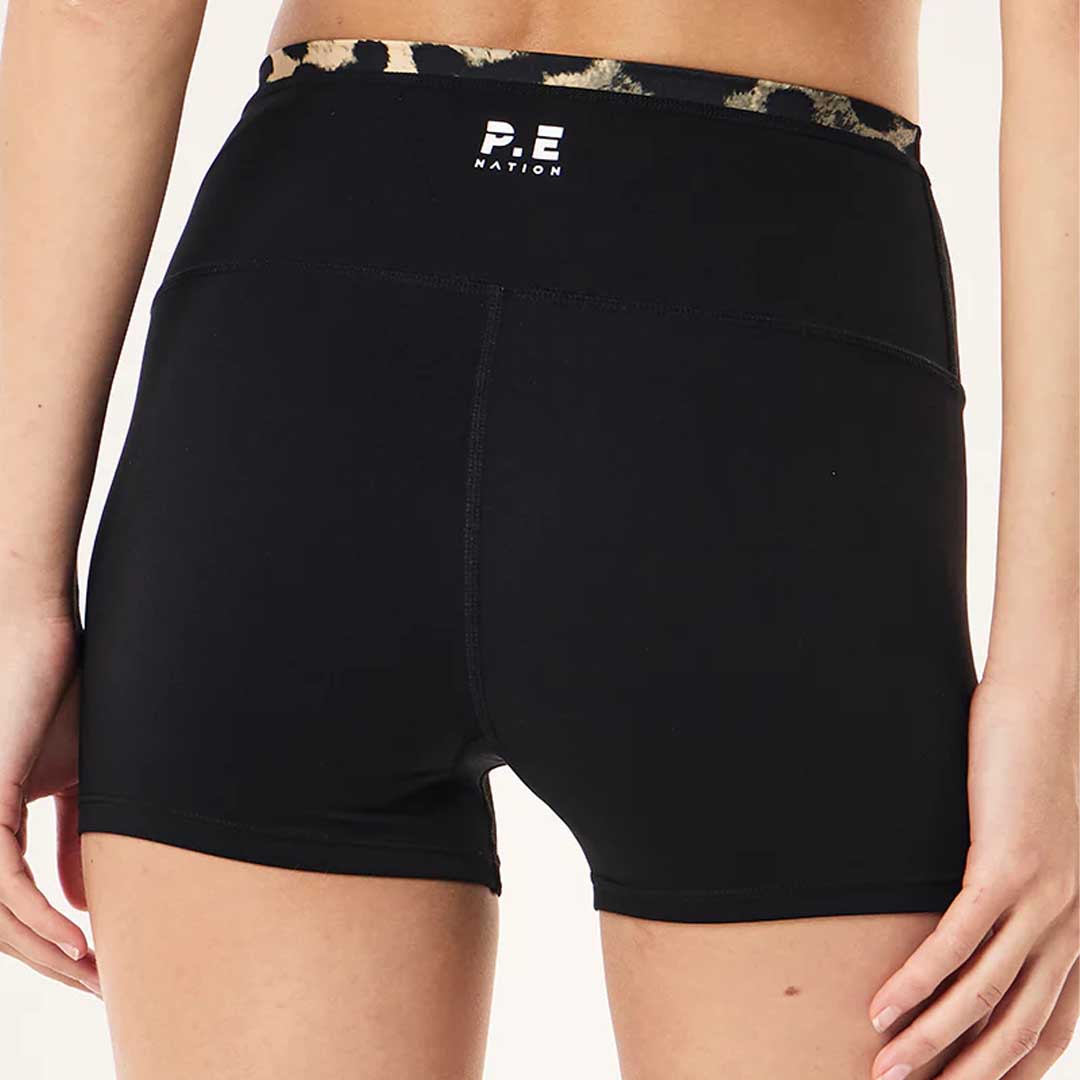 Vita 2.5" Bike Short | Black & Leopard
