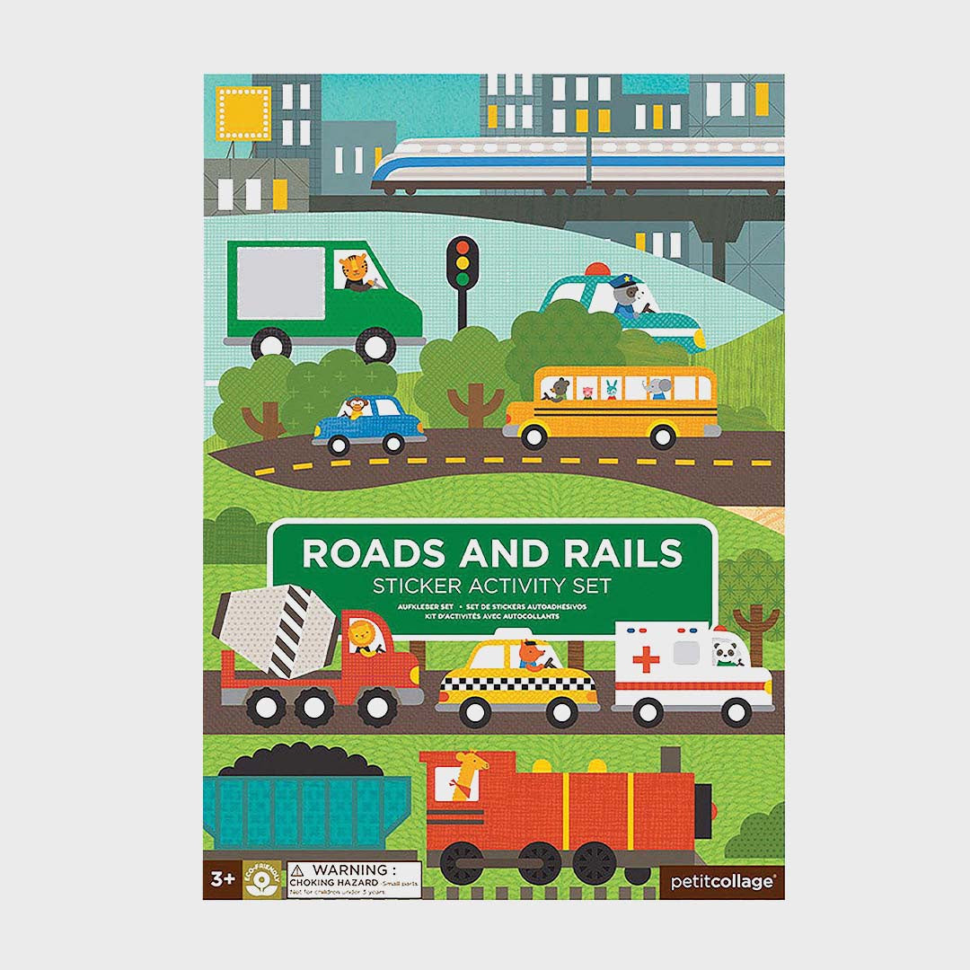 STICKER ACTIVITY SET | ROADS + RAILS