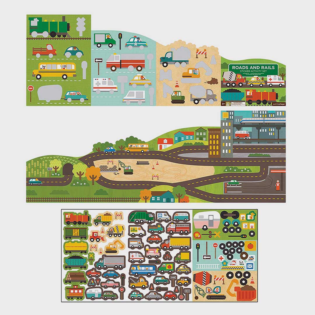Sticker Activity Set | Roads + Rails