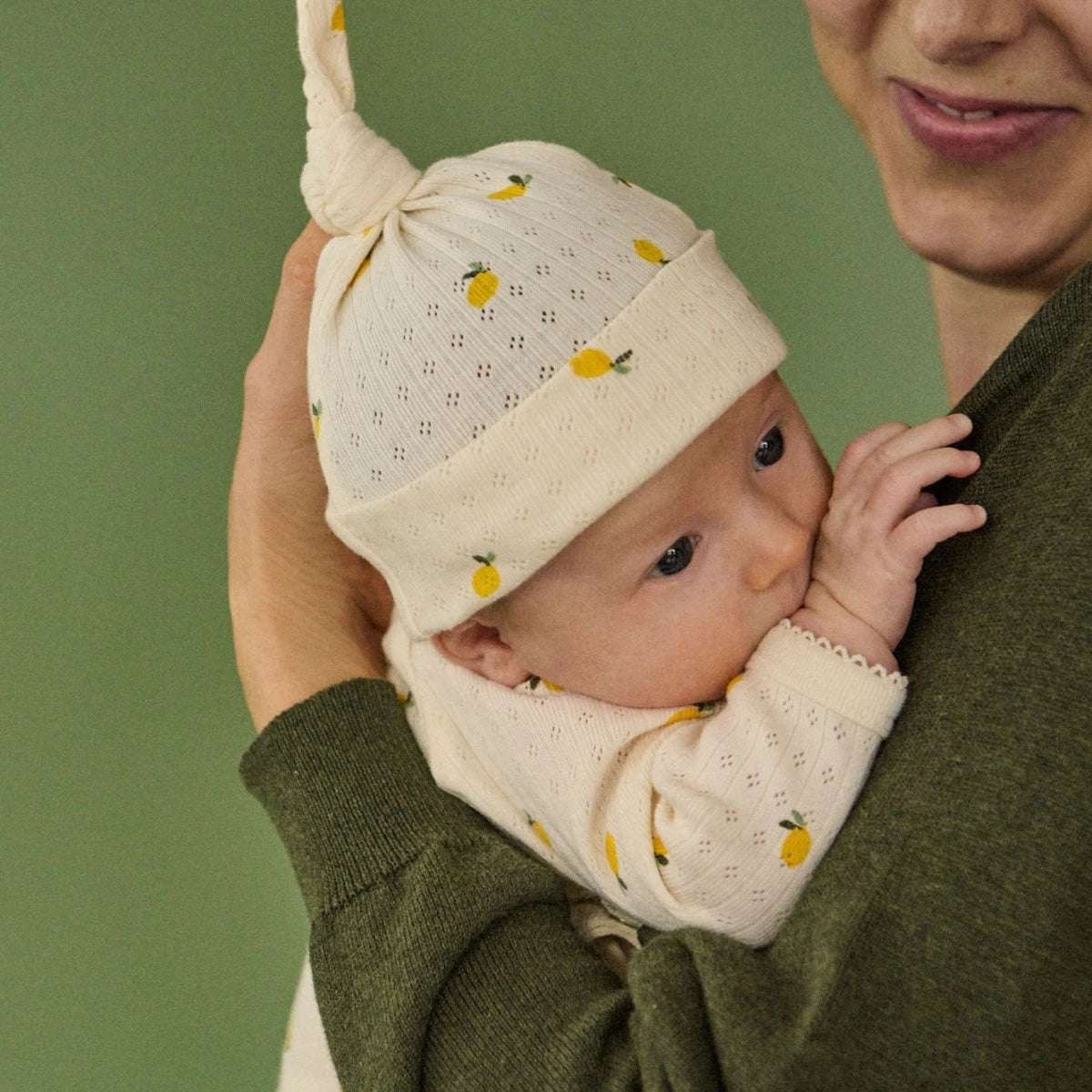 POINTELLE LONG SLEEVE BODYSUIT | LEMON PRINT