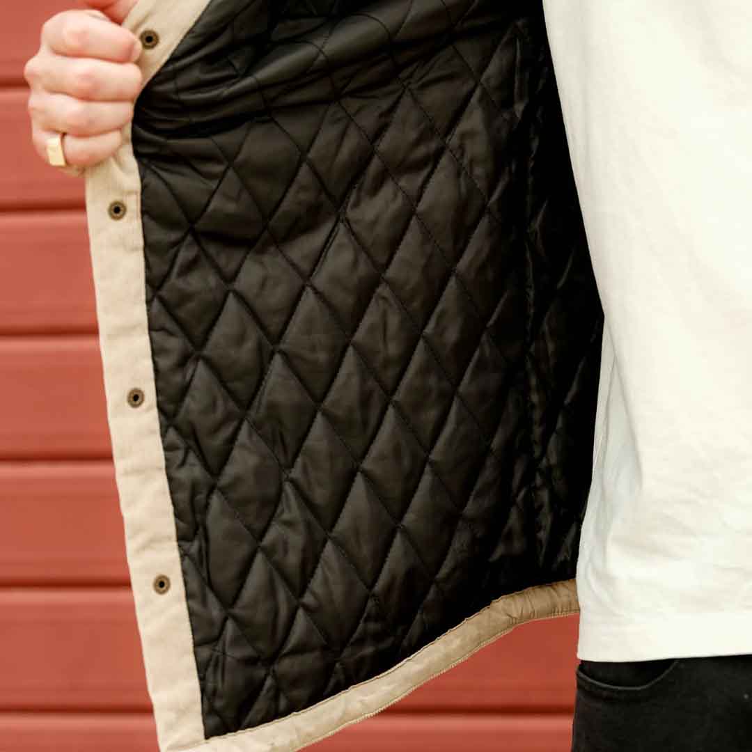 Quilted Cord Jacket | Stone