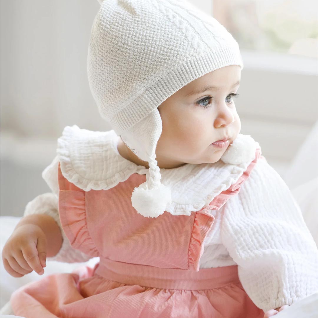 Quincy Corduroy Baby Pinafore | Dusty Rose