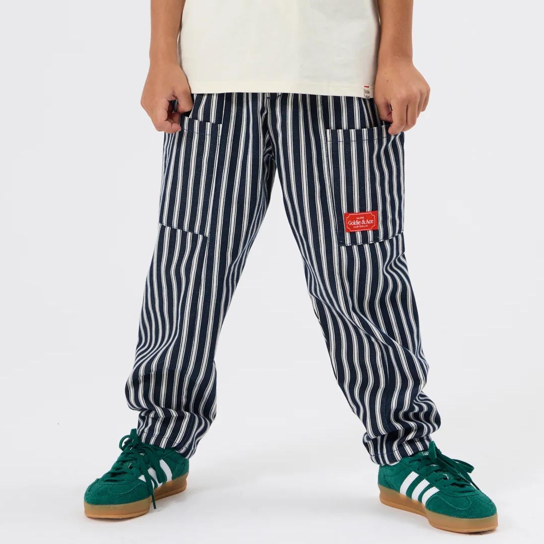 Railroad Stripe Kit Pocket Pant | Indigo