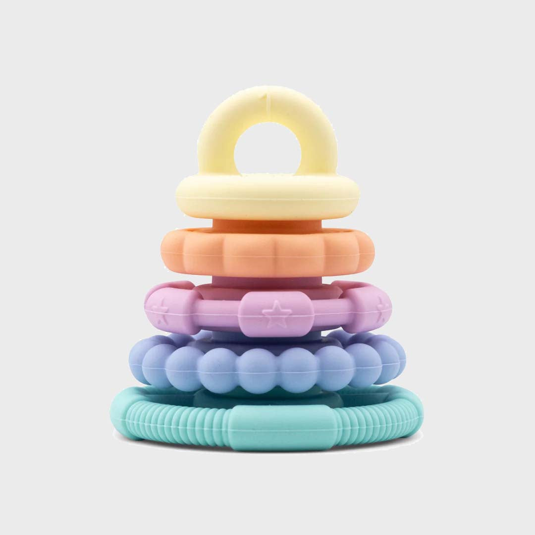 RAINBOW STACKER AND TEETHER TOY | RAINBOW PASTEL