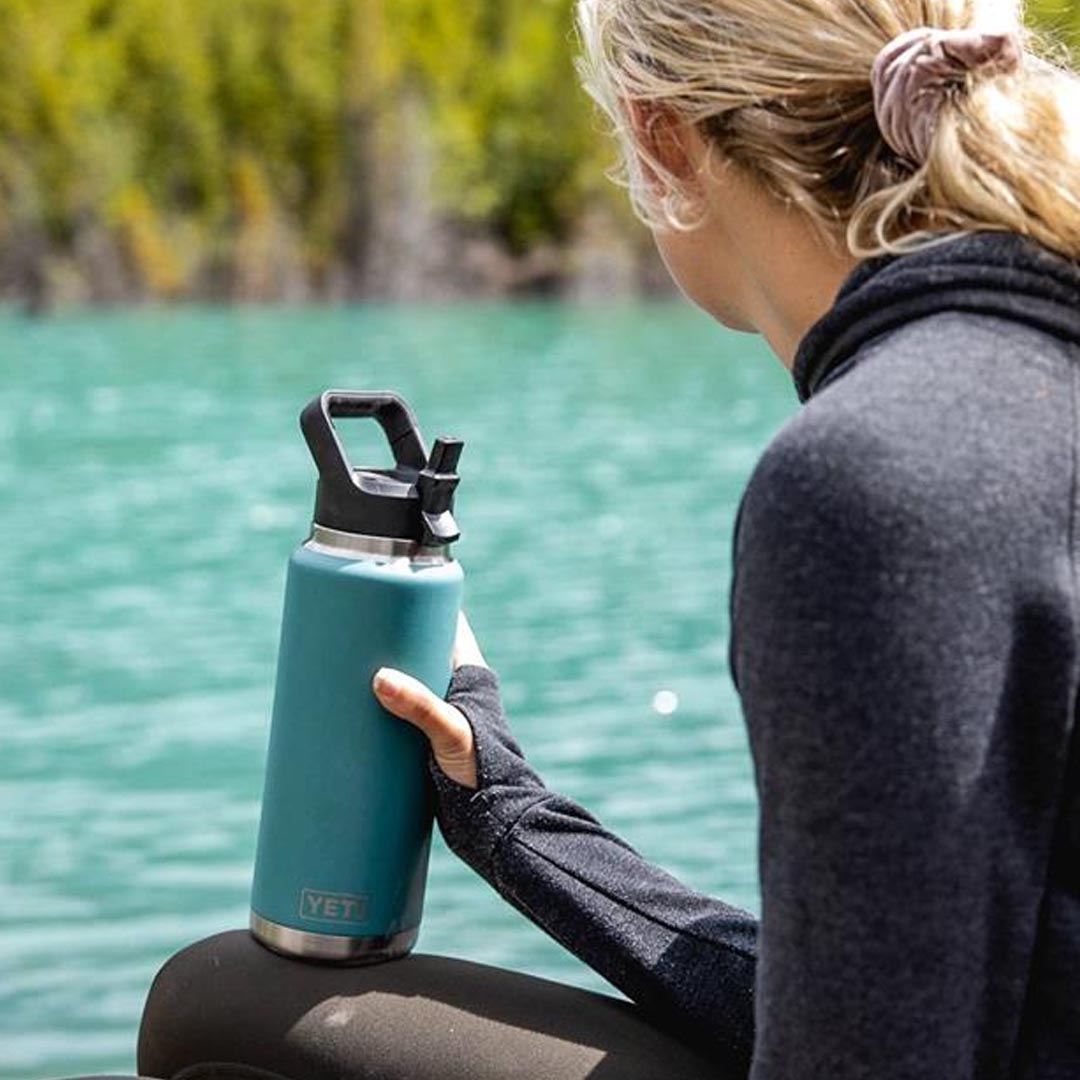 Rambler Bottle Straw Cap | Black