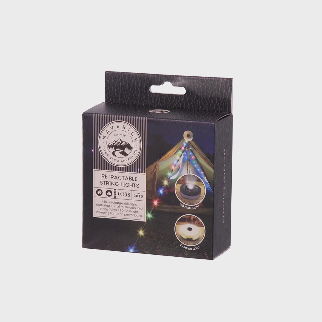 Retractable String Lights | 10m Rainbow