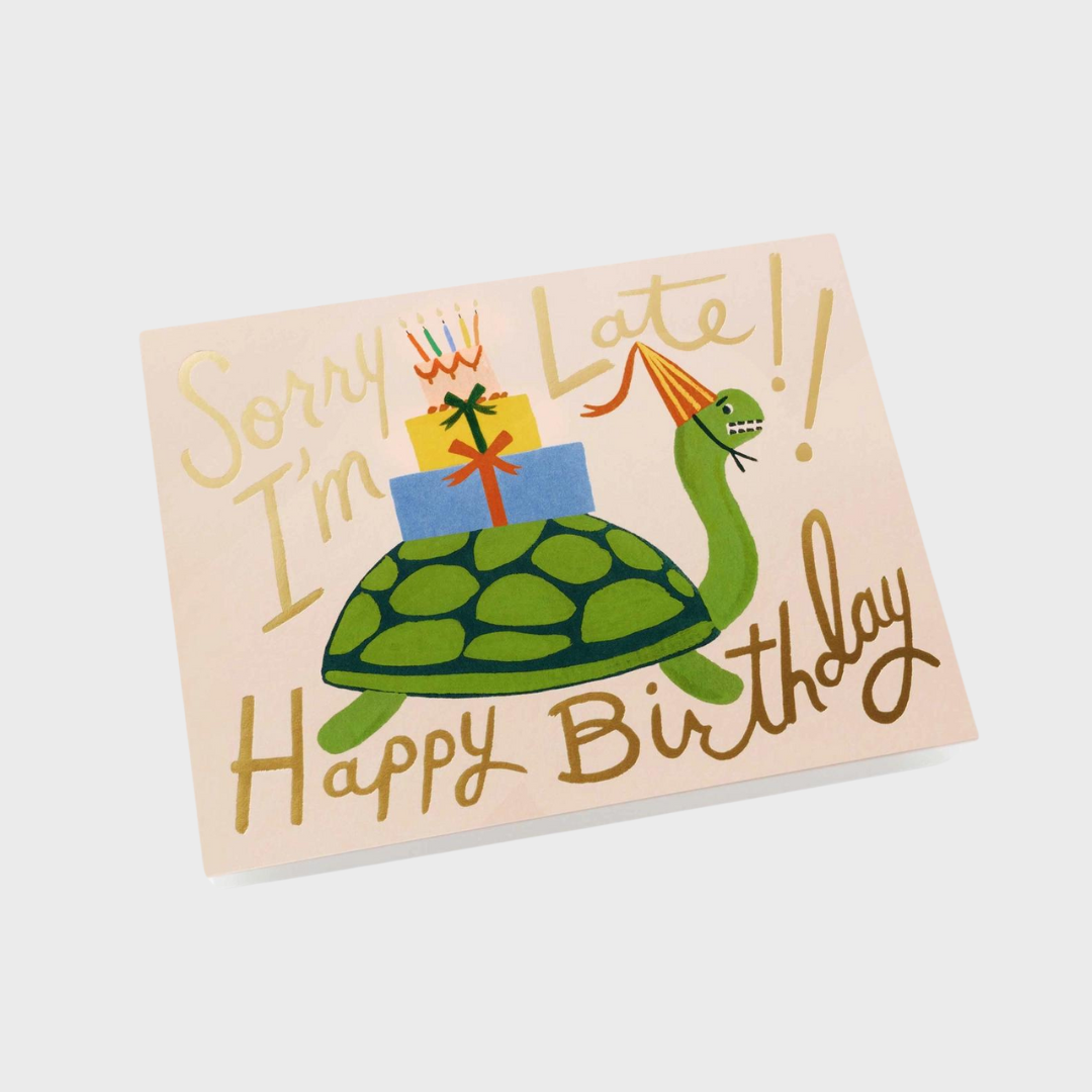 BIRTHDAY CARD | TURTLE BELATED BIRTHDAY