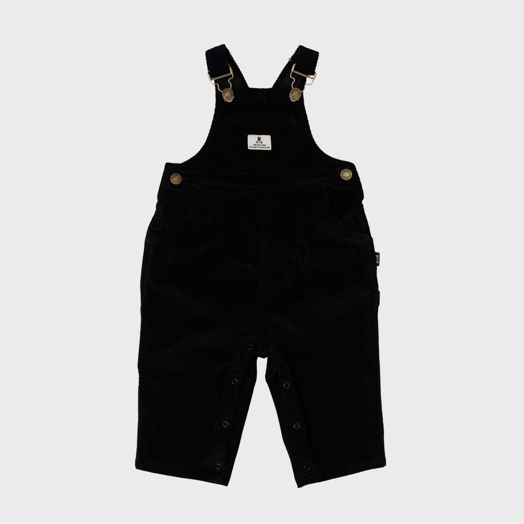 BABY CORD OVERALLS | BLACK WASH