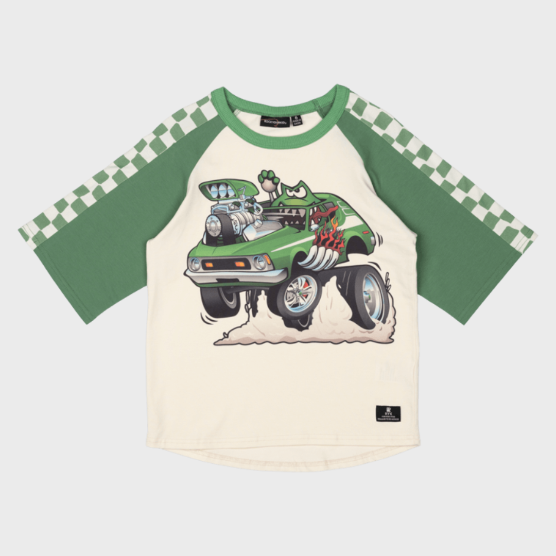 GREEN MACHINE 3/4 SLEEVE T-SHIRT