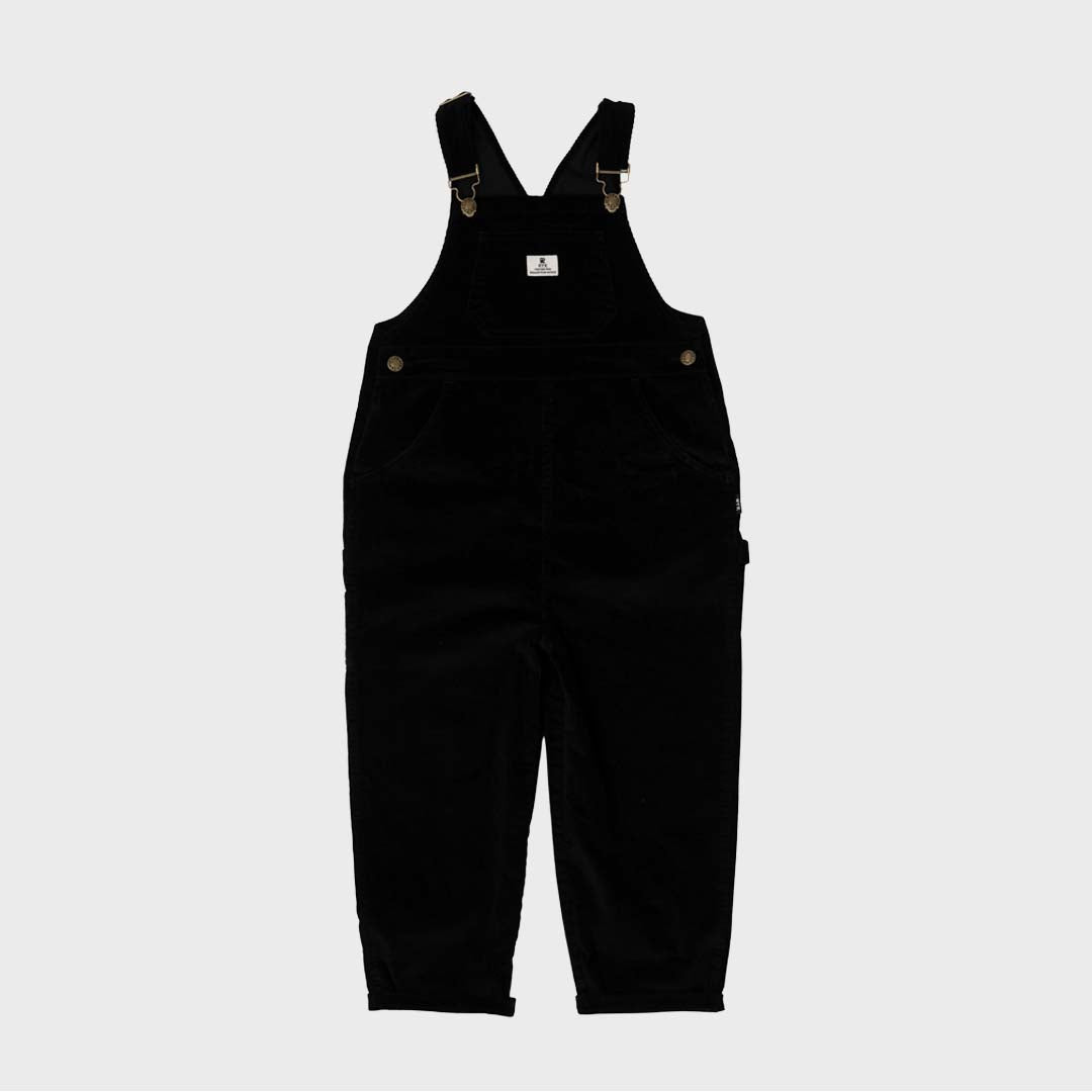 CORD OVERALLS | BLACK WASH