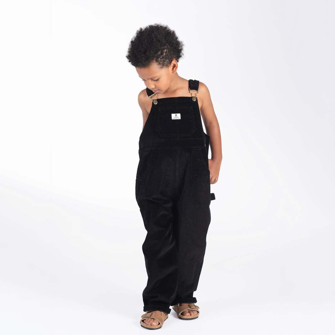 CORD OVERALLS | BLACK WASH