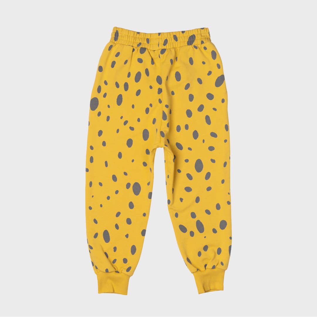 LEOPARD SPOT TRACK PANTS | MUSTARD WASHED
